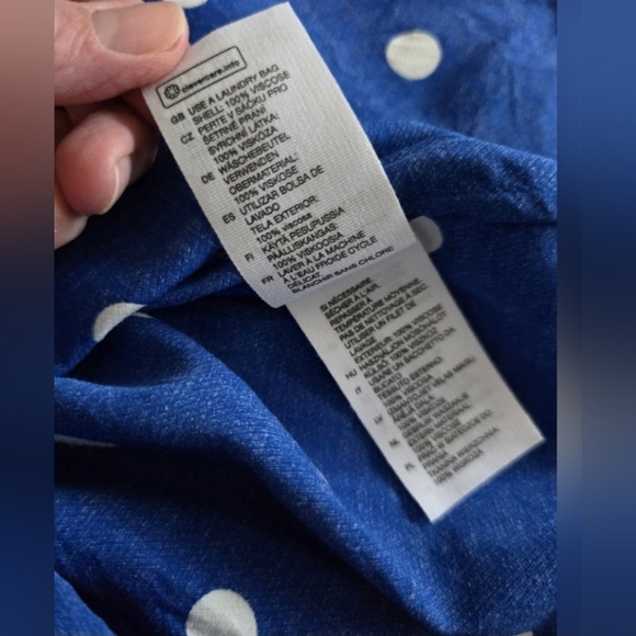 Paris Atelier & Other Stories sz. 0 women's blue White polka dot dress - Picture 9 of 9